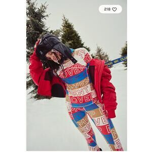 Free People Dawn To Dusk Printed Hoodie Medium